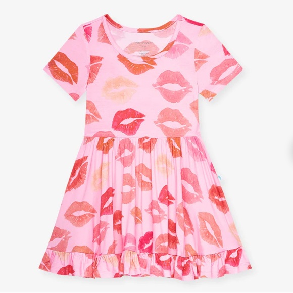 Posh Peanut Isabela Short Sleeve Ruffled Twirl Dress - Picture 1 of 14